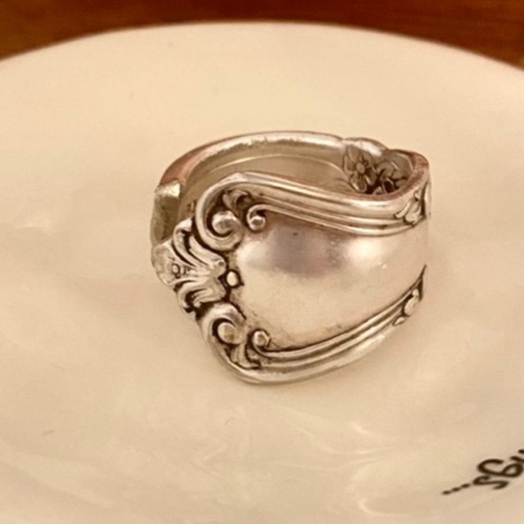 Handmade Spoon Ring Size 8 - Picture 2 of 4